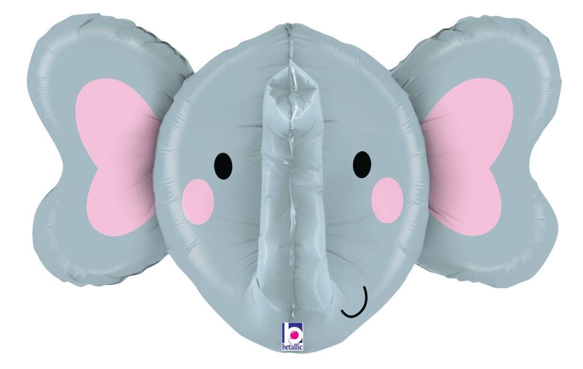 Foil Balloon Dimensionals Elephant Multi-Sided Shape 34in