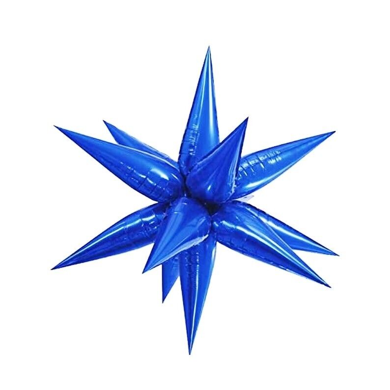 Foil Balloon Starburst Blue 26in