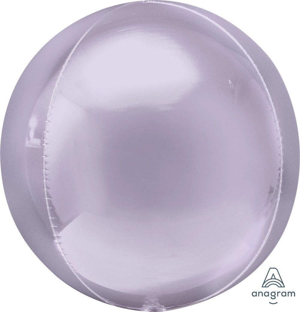 Foil Balloon Orbz Pastel Lilac 15in