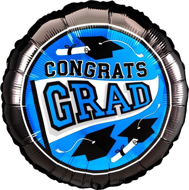 Foil Balloon Round Blue School Colors Be True To Your School Hx 18in