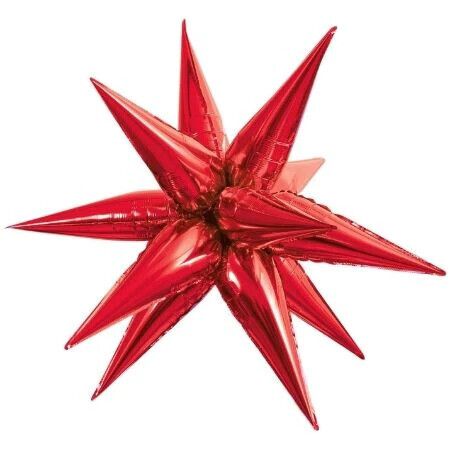 Foil Balloon Starburst Red 26in