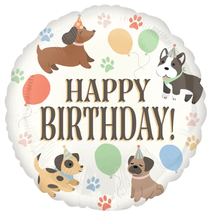 Foil Balloon Pawsome Party 18in