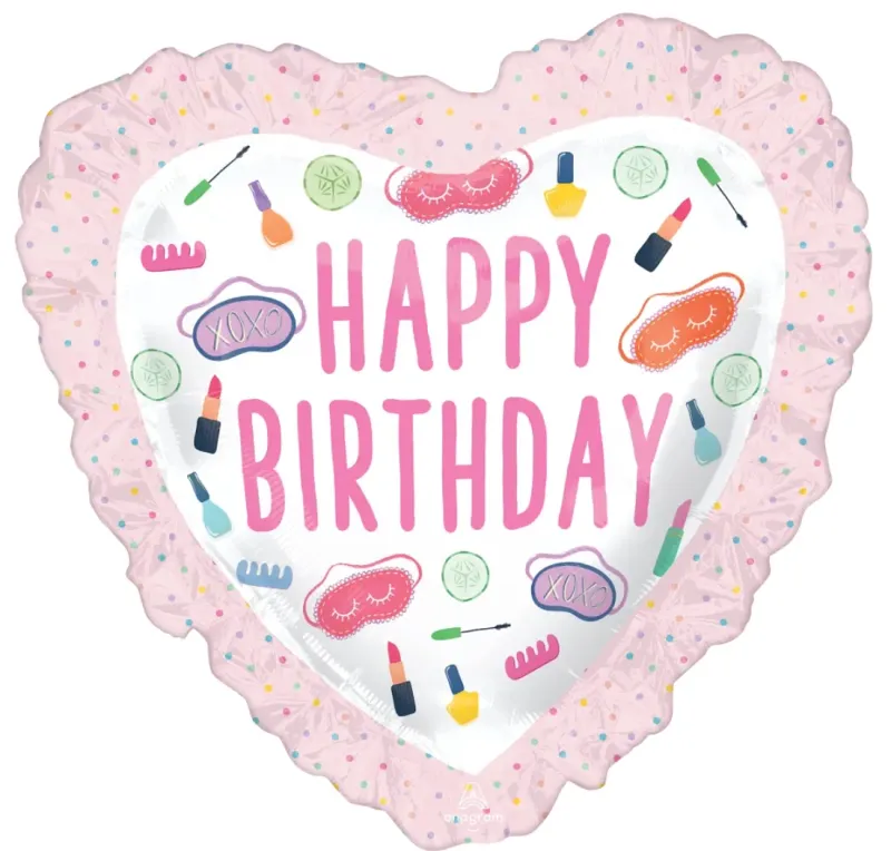 Foil Balloon Spa Party Happy Birthday 28in