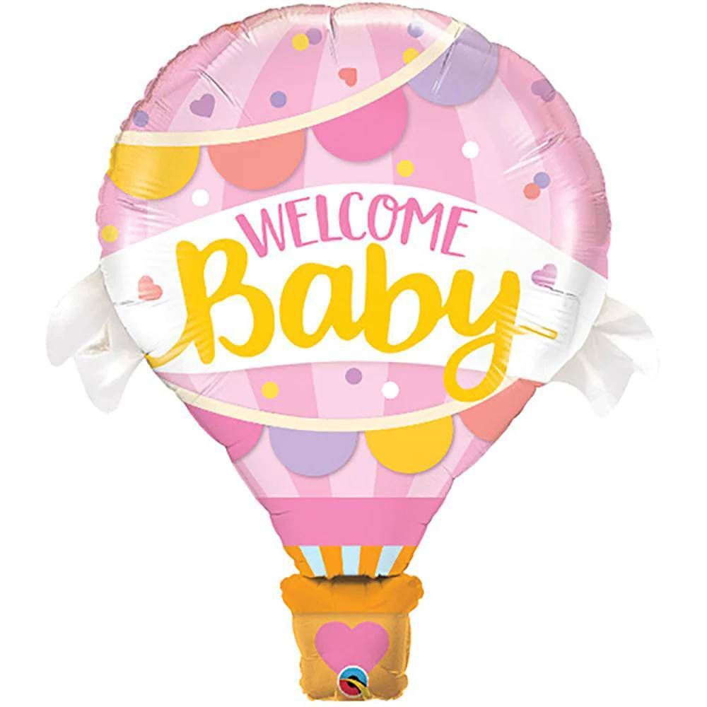 Foil Balloon Welcome Baby Pink Balloon 42in