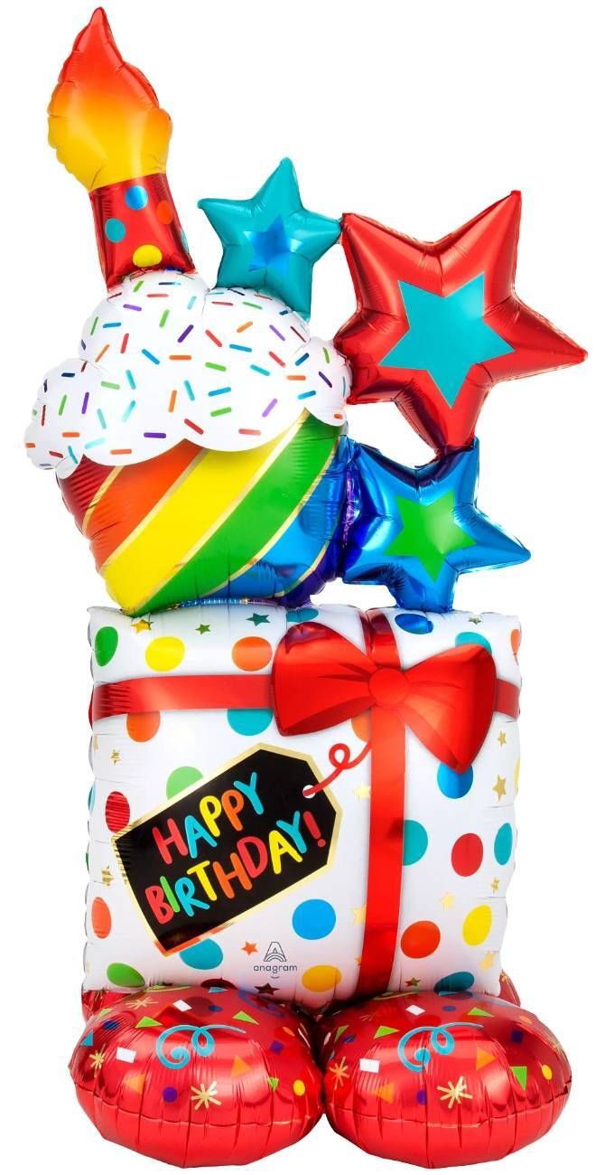 Foil Balloon Airloonz Stacked Birthday Icons