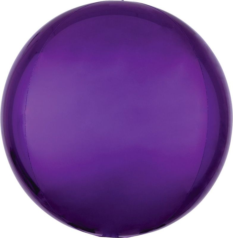 Foil Balloon Orbz Purple 15in