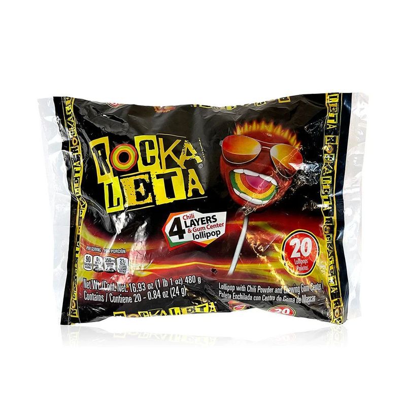 Rockaleta Bag Gum Center Lollipo And Soft Candy Mexican Candy