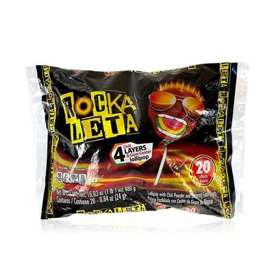 Rockaleta Bag Gum Center Lollipo And Soft Candy Mexican Candy