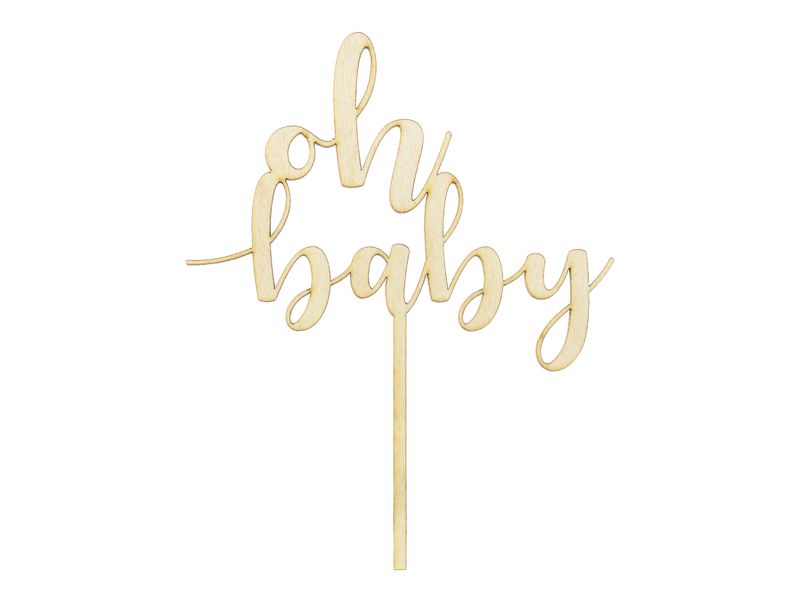 Oh Baby Wooden Cake Topper