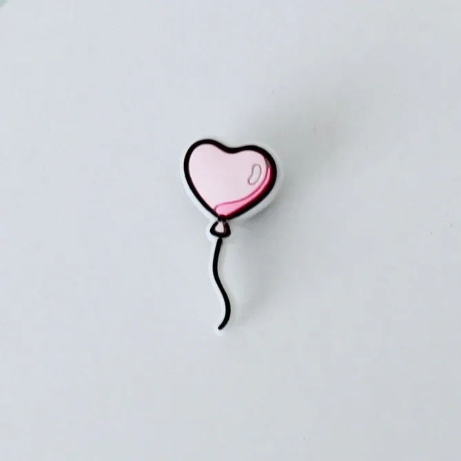 Pop Heart Balloon Shoe Charm