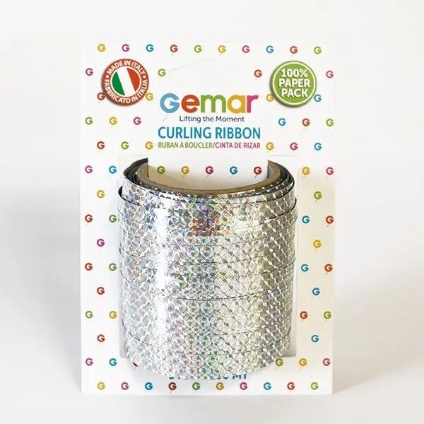 Silver Holographic Curling Ribbon