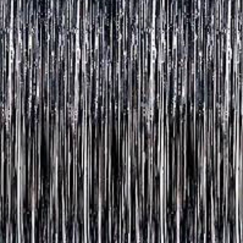 Black Foil Curtain Backdrop – Metallic Party Decoration for Birthdays & Events