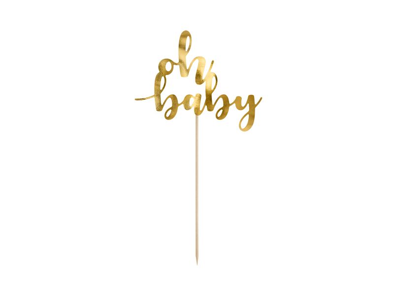 Gold Oh Baby Cake Topper
