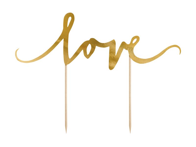 Gold Love Cake Topper