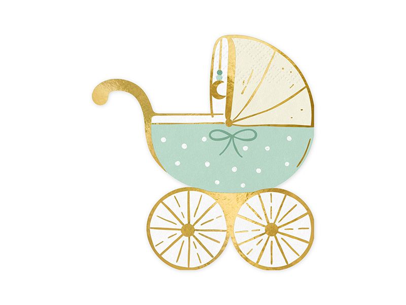 Baby Stroller Napkins Tiffany Blue
