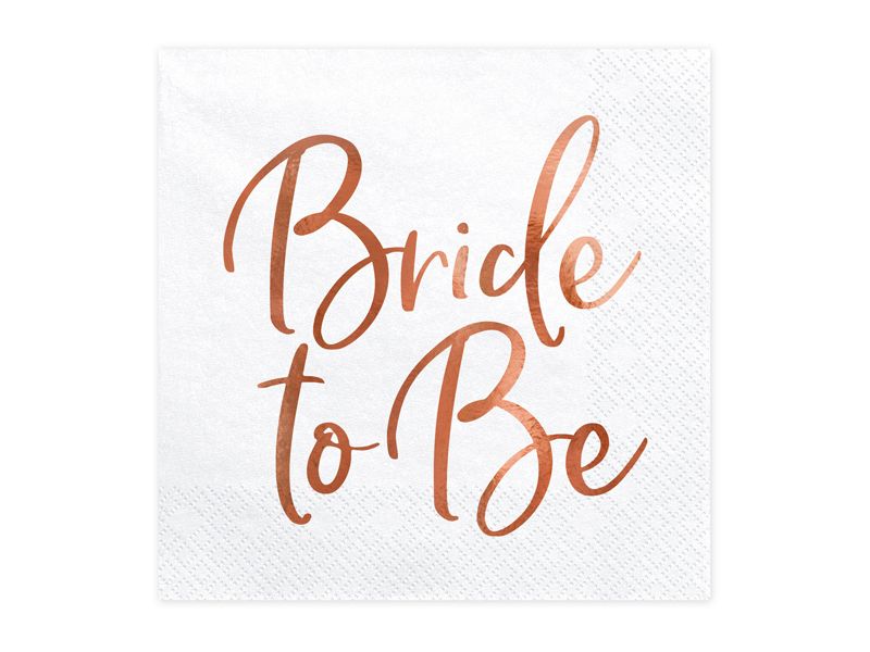 Bride to Be Napkins Rose Gold