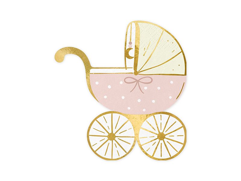 Baby Stroller Napkins Light Pink