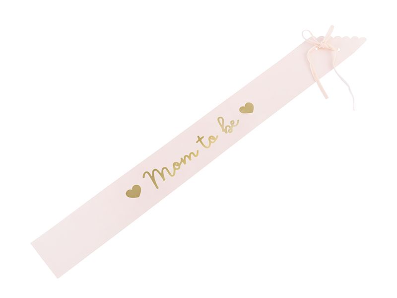 Pale Pink Mom to Be Sash