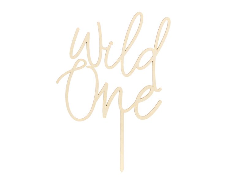 Wild One Wooden Cake Topper