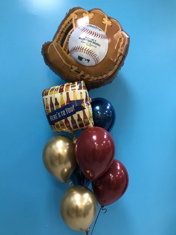 Baseball Birthday Balloon Bouquet