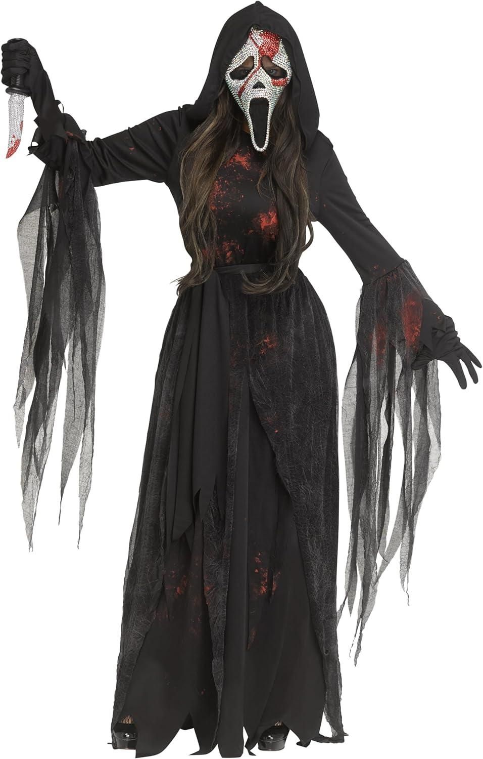 Fun World Womens Ghost Face Bloody Bling Costume S