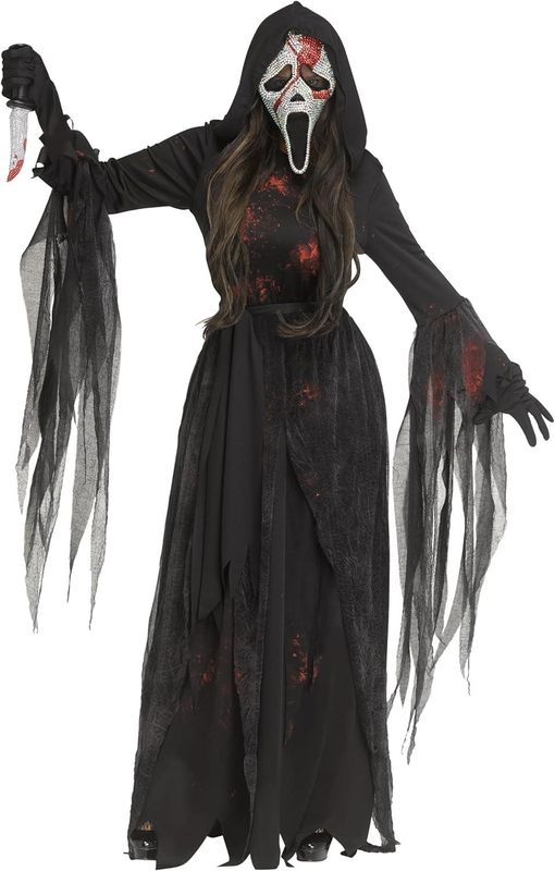 Fun World Womens Ghost Face Bloody Bling Costume S