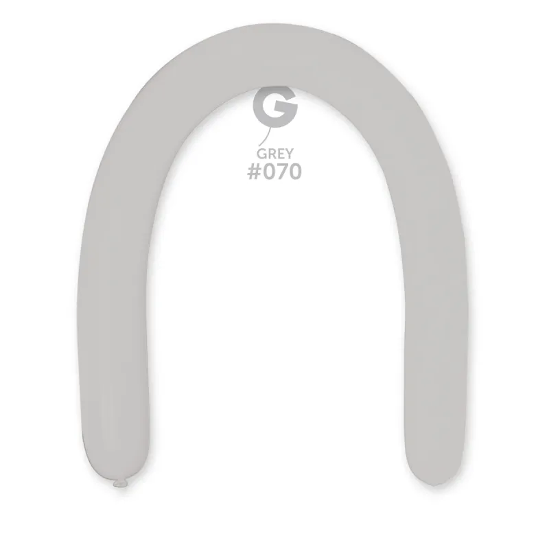 Gemar Standard Grey Latex Balloons #070 3in - 50 pieces