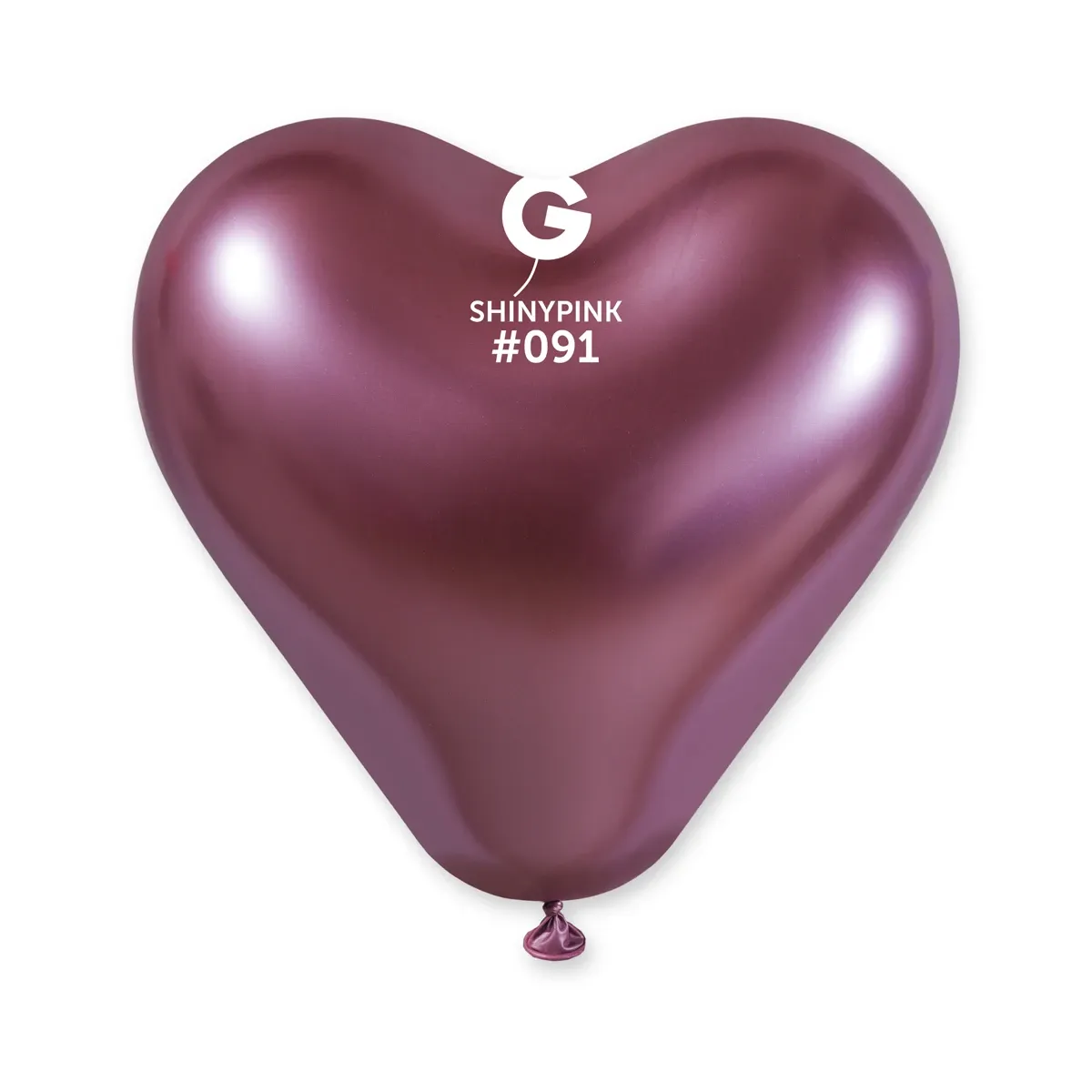 Gemar Shiny Pink Latex Balloons #091 12in - 25 pieces