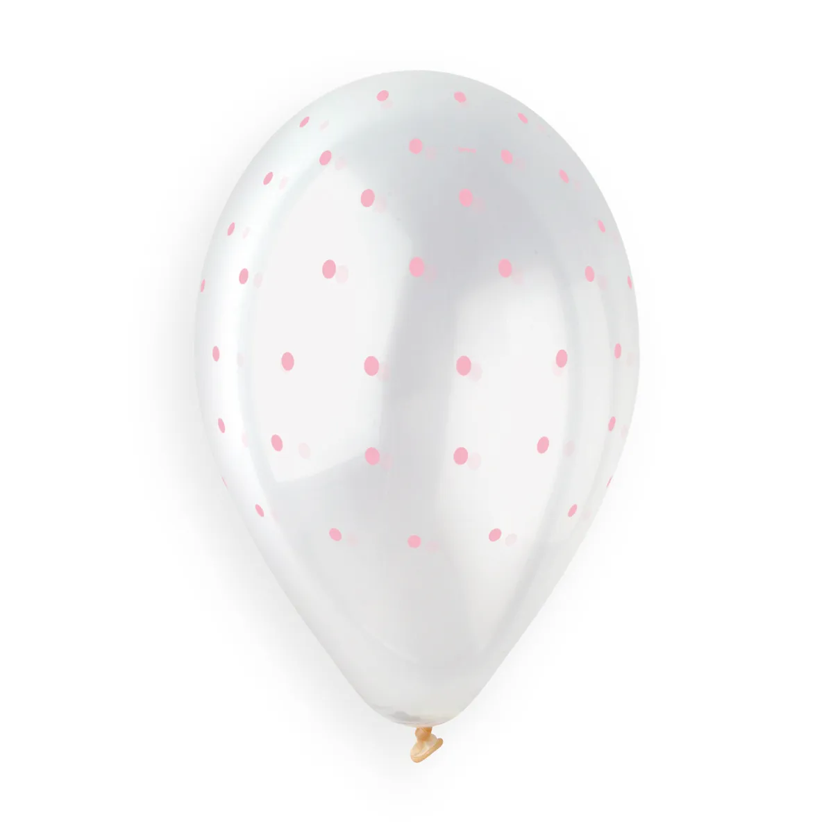 Gemar Standard Printed Clear Chic Dots Pink Latex Balloons #1051 13in - 50 pieces