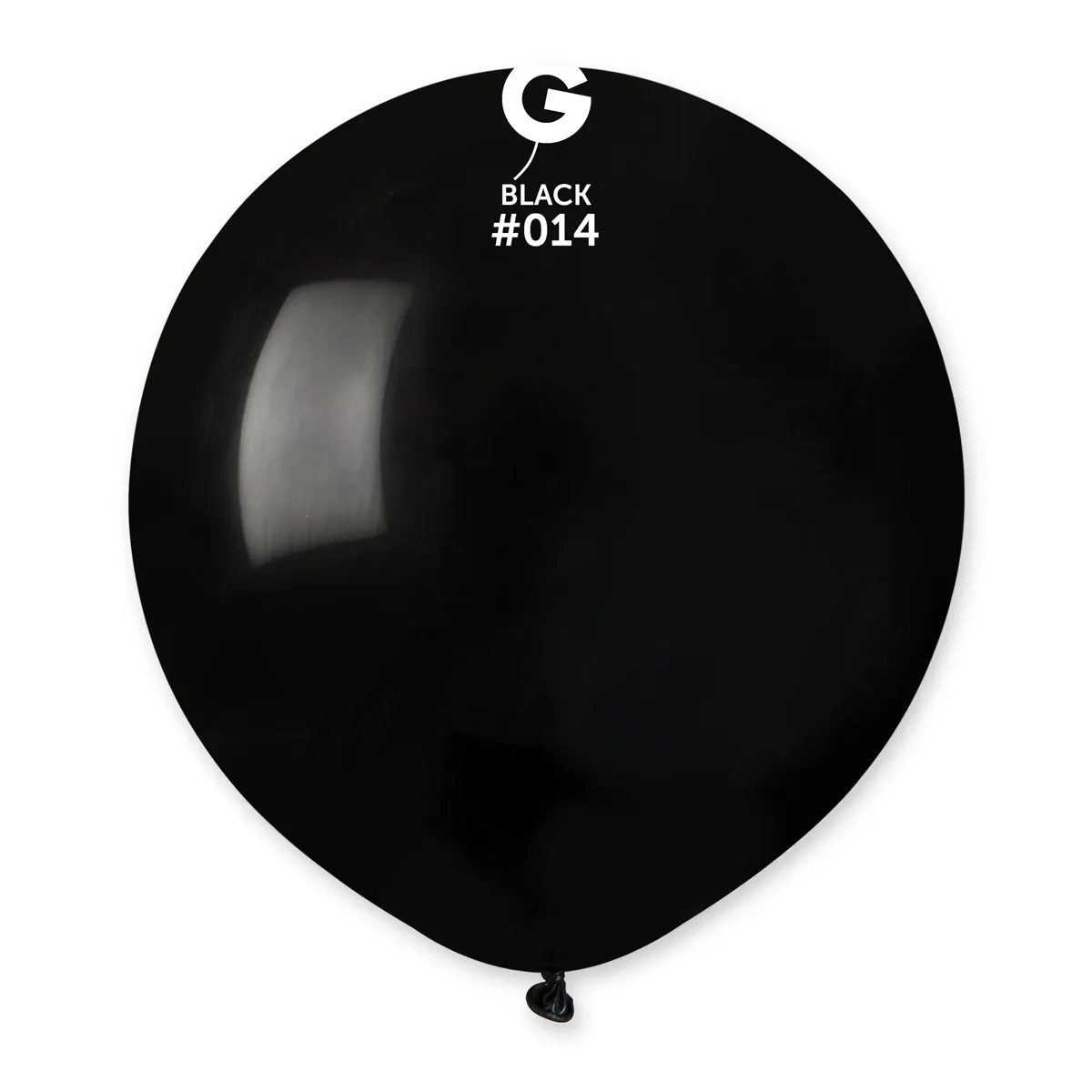 G19 Gemar Standard Black Latex Balloons #014 19in - 25 pieces
