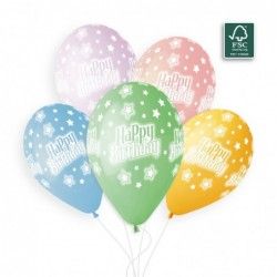 Gemar Standard Printed Happy Birthday Ass. Latex Balloons #1176 13in - 50 pieces