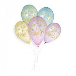 Gemar Crystal Golden Butterfly Ass. Latex Balloons Assor 13in - 50 pieces