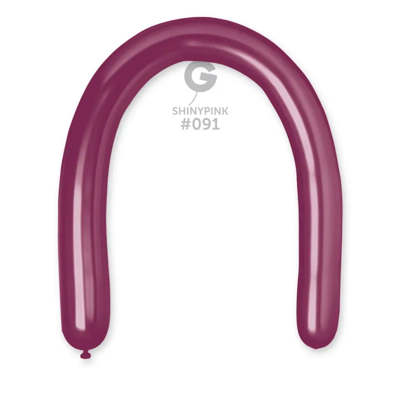 DB6 Gemar Shiny Pink Latex Balloons #091 3in - 25 pieces
