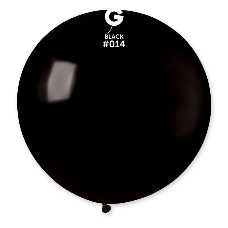 Gemar Standard Black Latex Balloon #014 69in - 1 piece