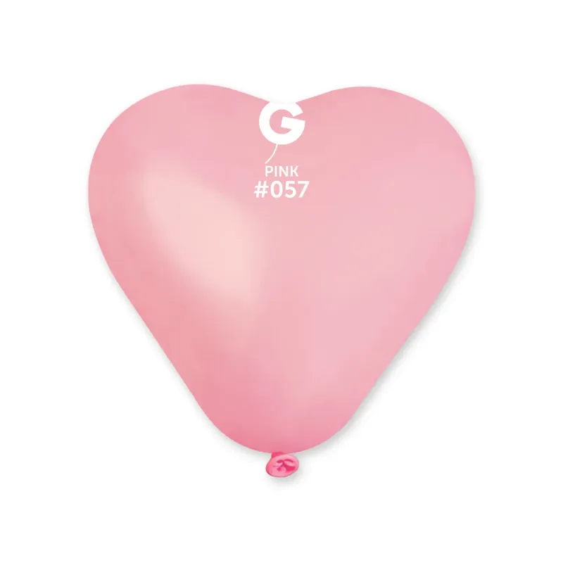 GL6 Gemar Standard Heart Shape Pink Latex Balloons #057 6in - 100 pieces