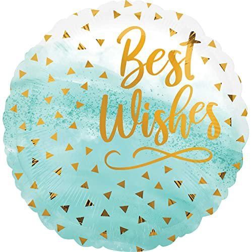 Anagram 18" Best Wishes Gold Confetti HX
