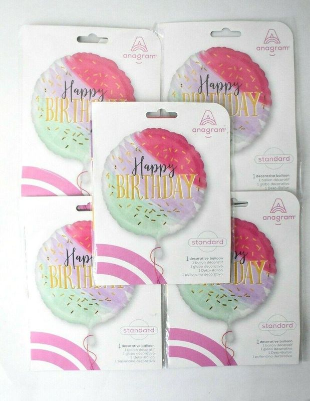 Water Color Birthday 17in Balloon