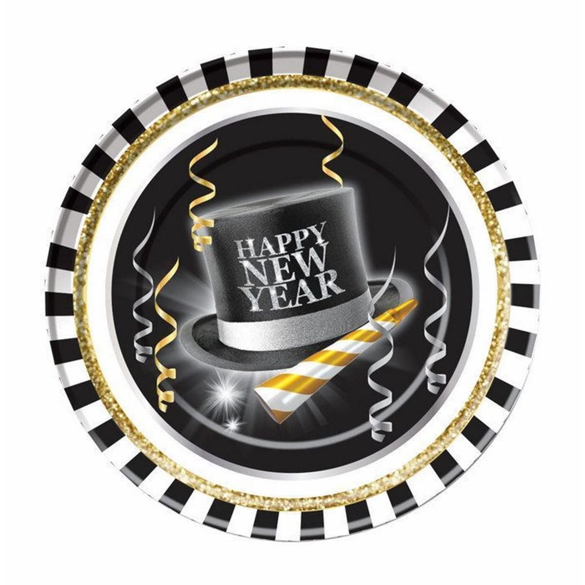 New Year S Paper Plate-9