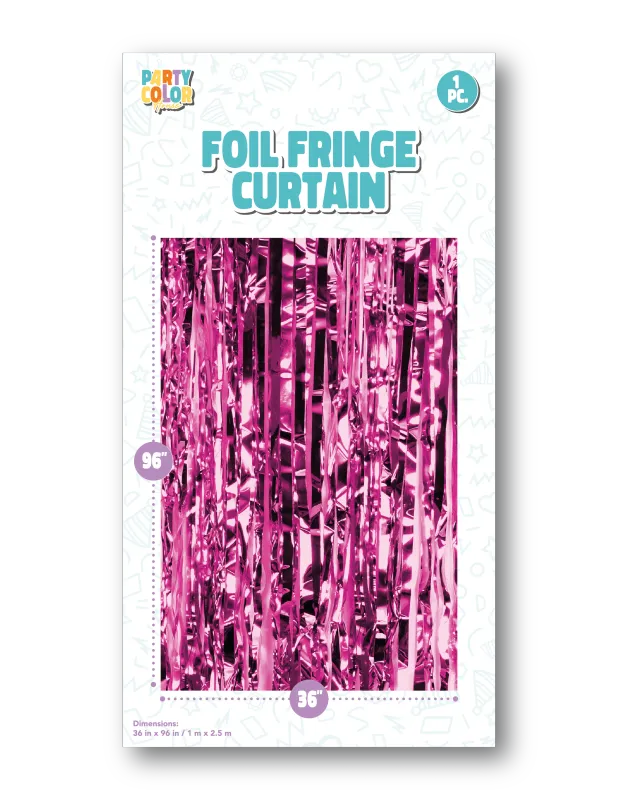 FUCHSIA GLOSS FOI FRINGE DOOR CURTAIN
