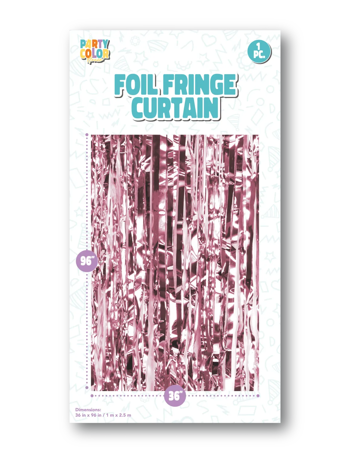 ROSE GOLD GLOSS FOIL FRINGE DOOR