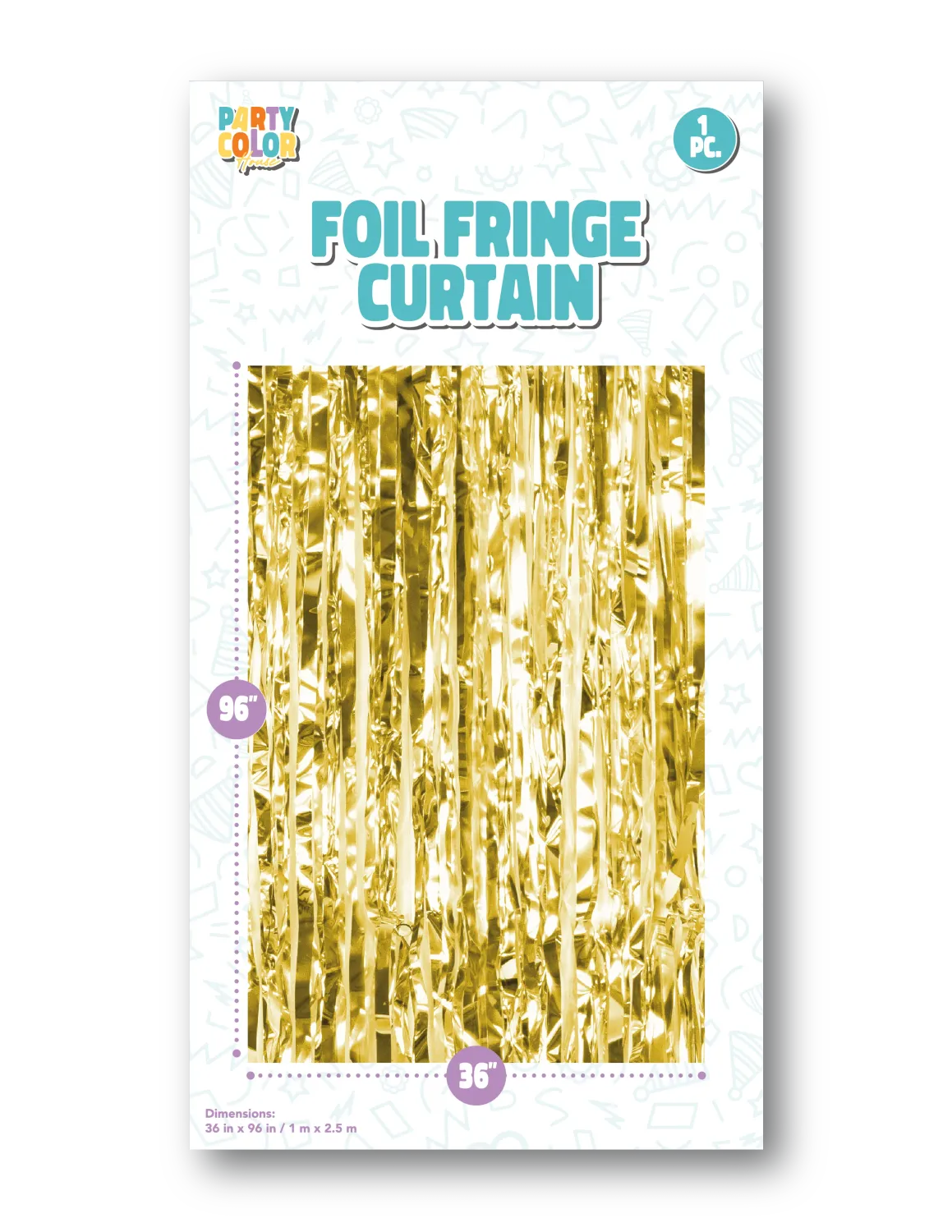 GOLD MATTE FOIL FRINGE DOOR CURTAIN