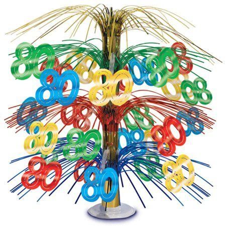 80th Birthday Party Foil Cascade Centerpiece