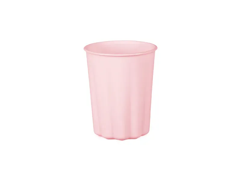 PLASTIC CUP FRILL PINK (220ML - 1PKT/4PC)