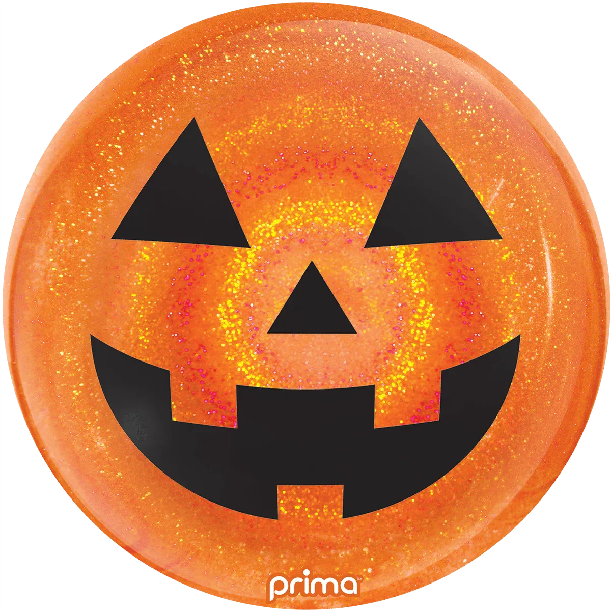 20" Sphere Jack o Lantern Orange Glitter
