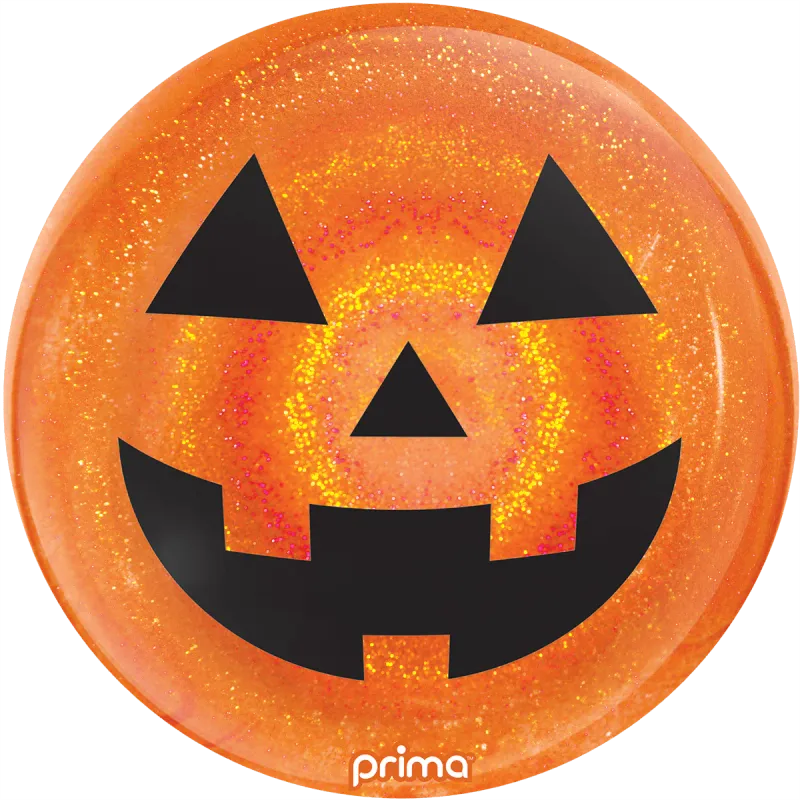 20" Sphere Jack o Lantern Orange Glitter