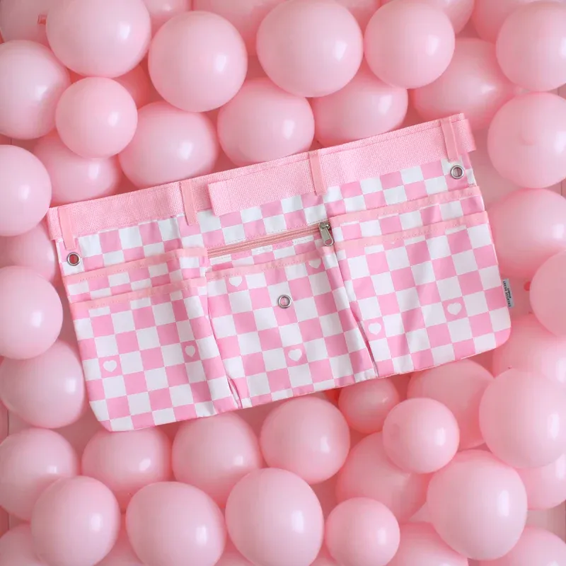 Maker Apron - Pink and White Checkered Pattern