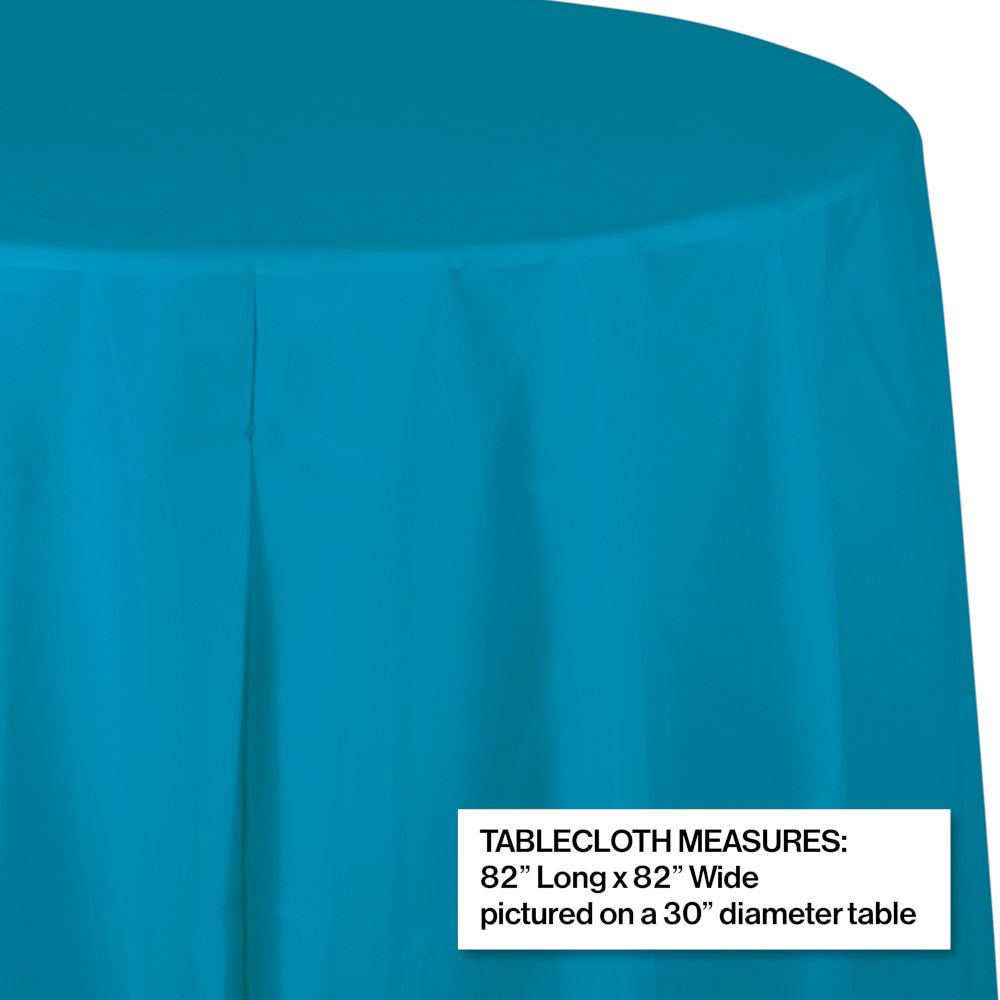Turquoise 82in Round Tablecover