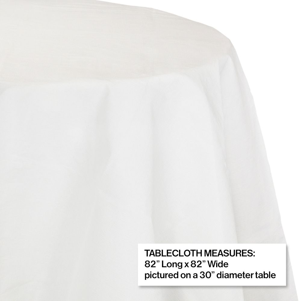 White Round Tablecover