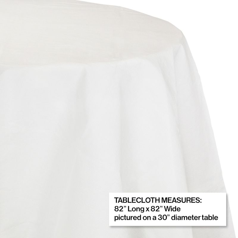 White Round Tablecover