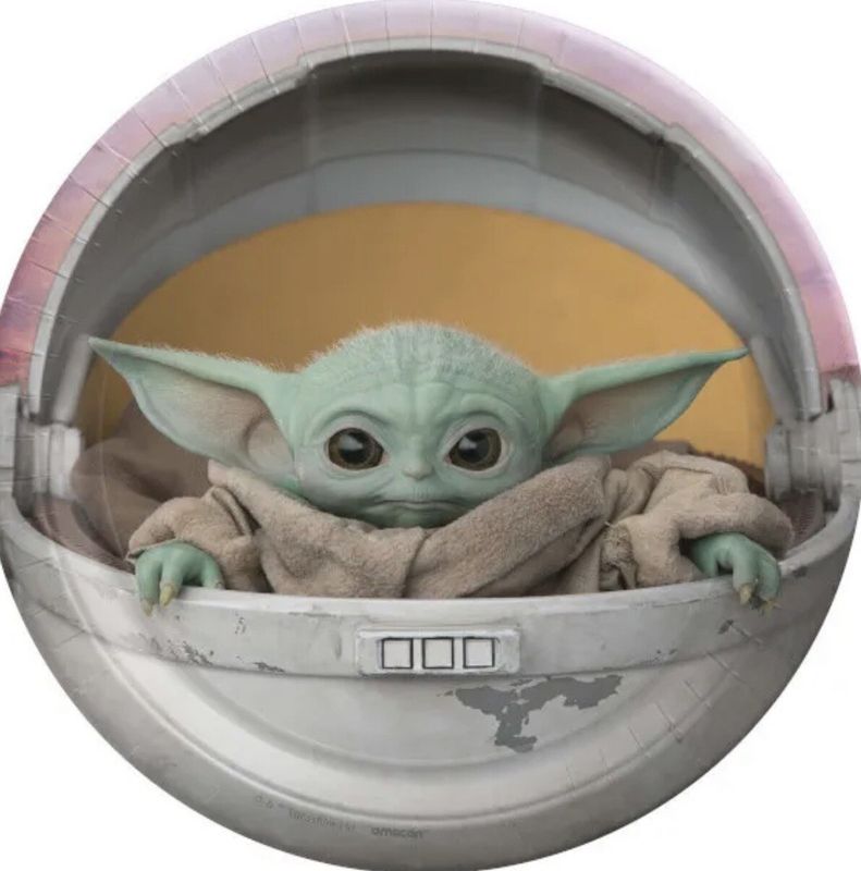 The Mandalorian - The Child 7" Round Plates 8ct